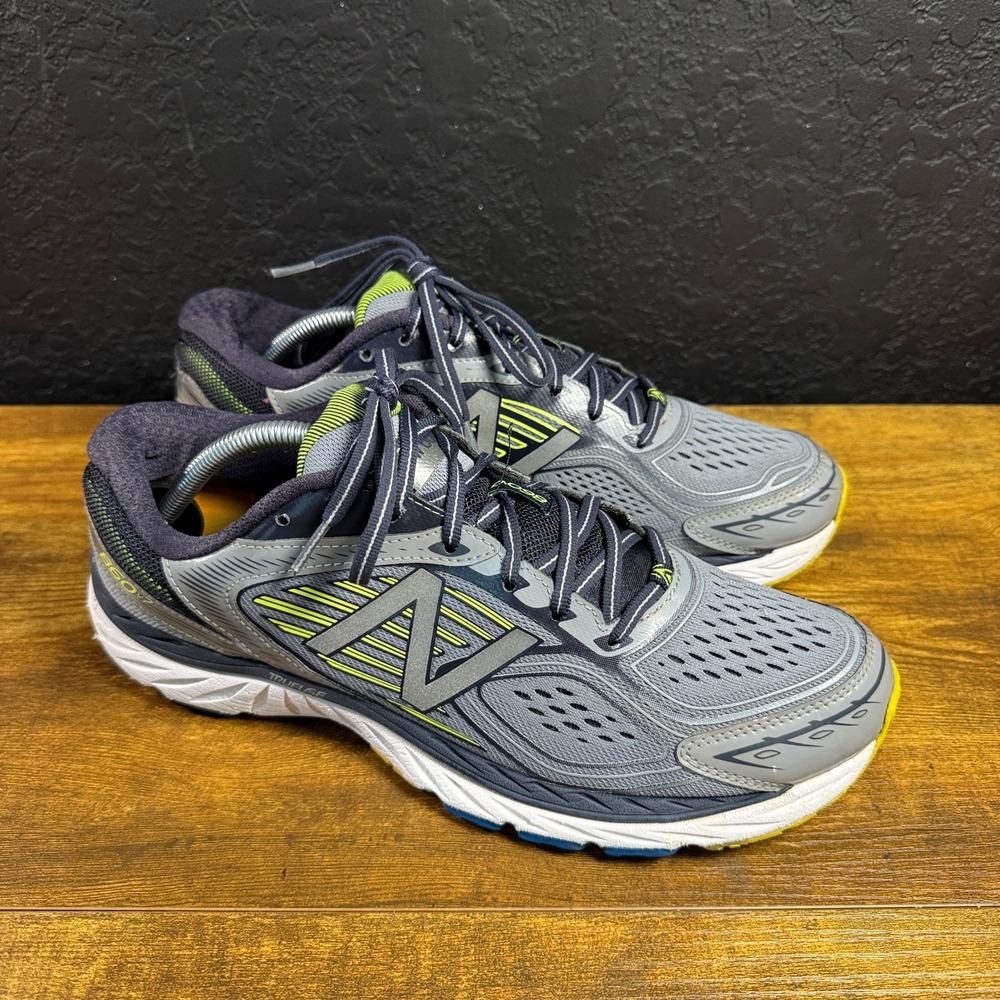 New Balance 860v7 M860GY7 Grey Neon Running Shoes Mens 11.5